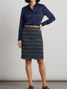 Talbots Plaid Scalloped Hem Skirt - Size 6